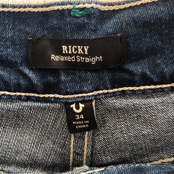 True Religion Ricky Single Needle Straight Jean W34 L34 Style: 70057 - Picture 13 of 14